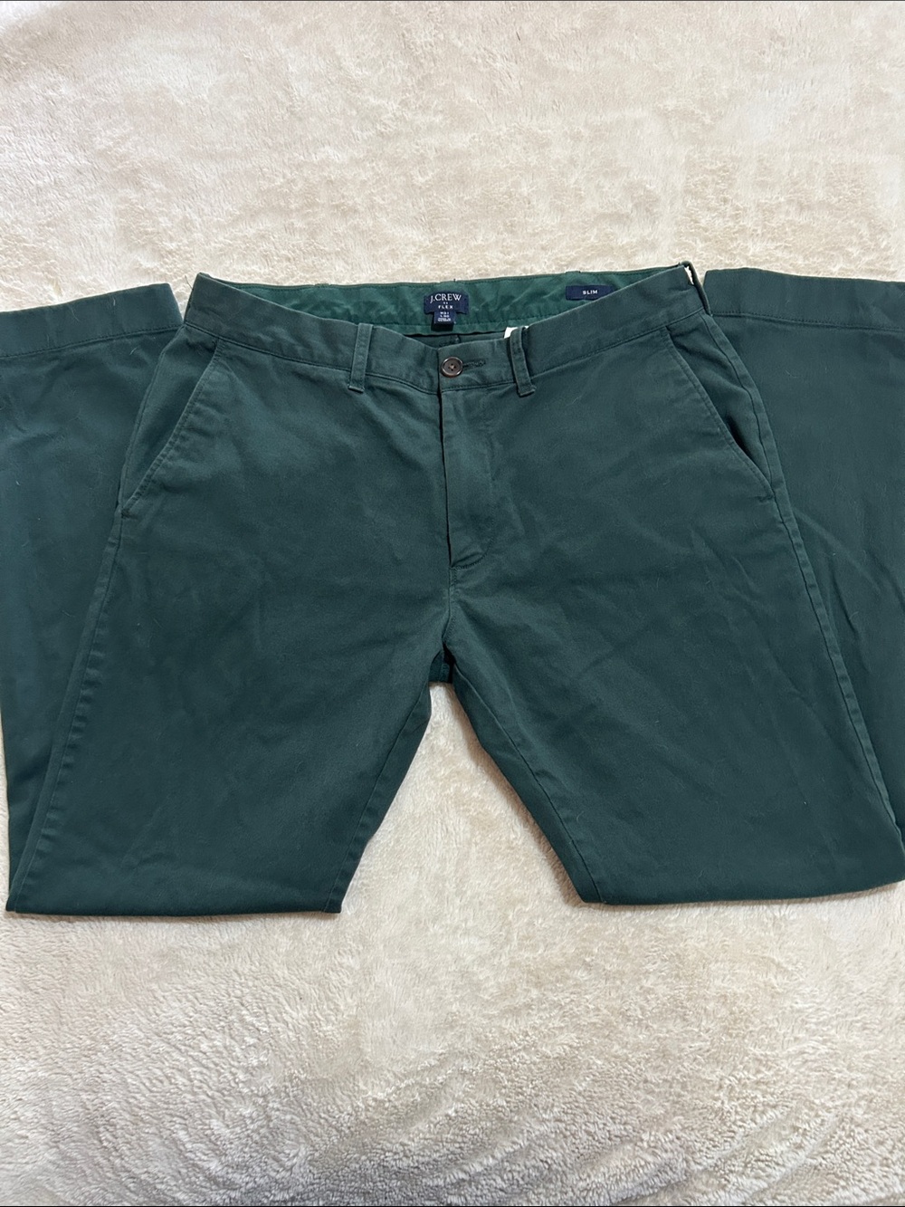 J. Crew Dark Forest Green Men's Chinos